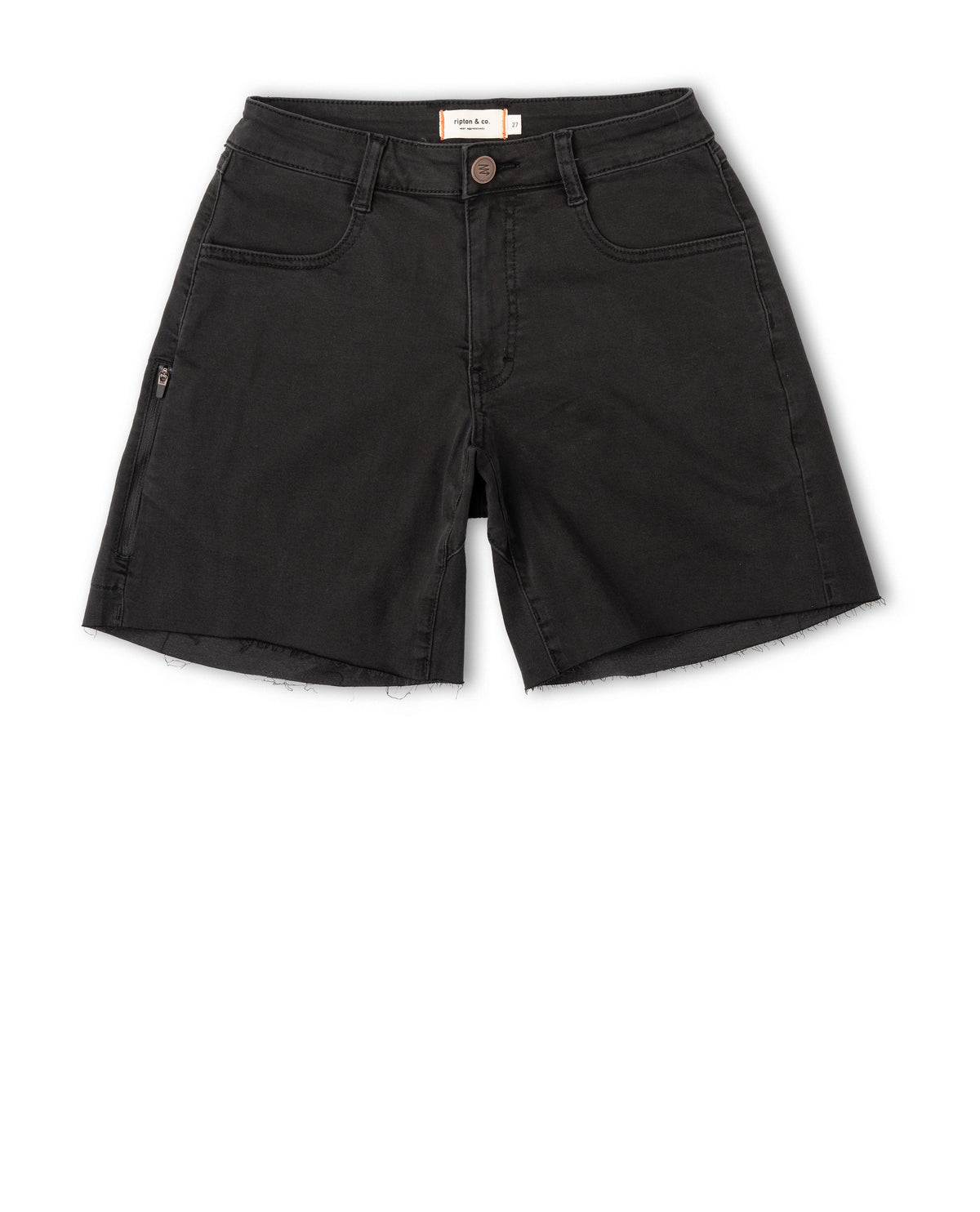 Black shorts on a white background