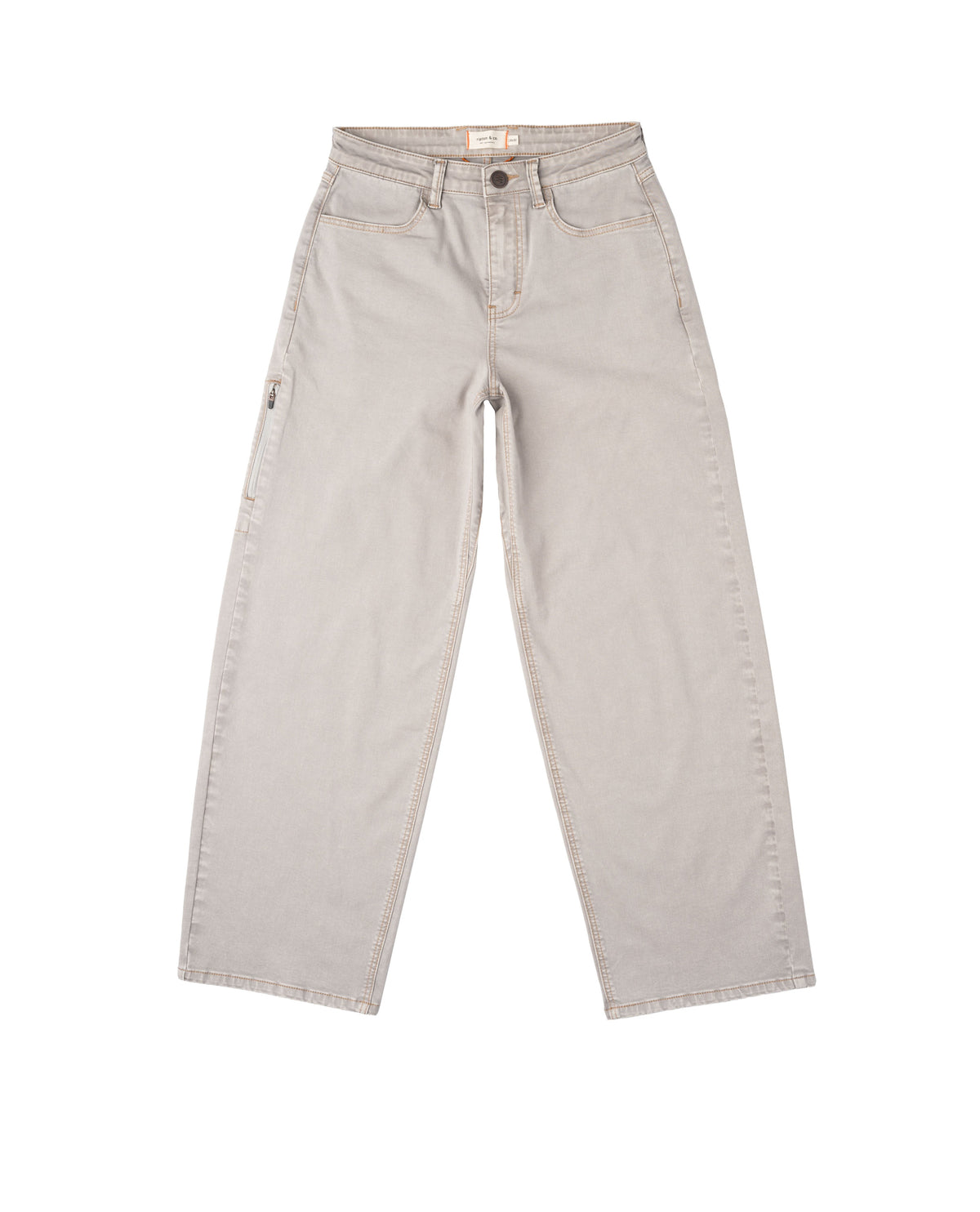 Light gray jeans on a white background