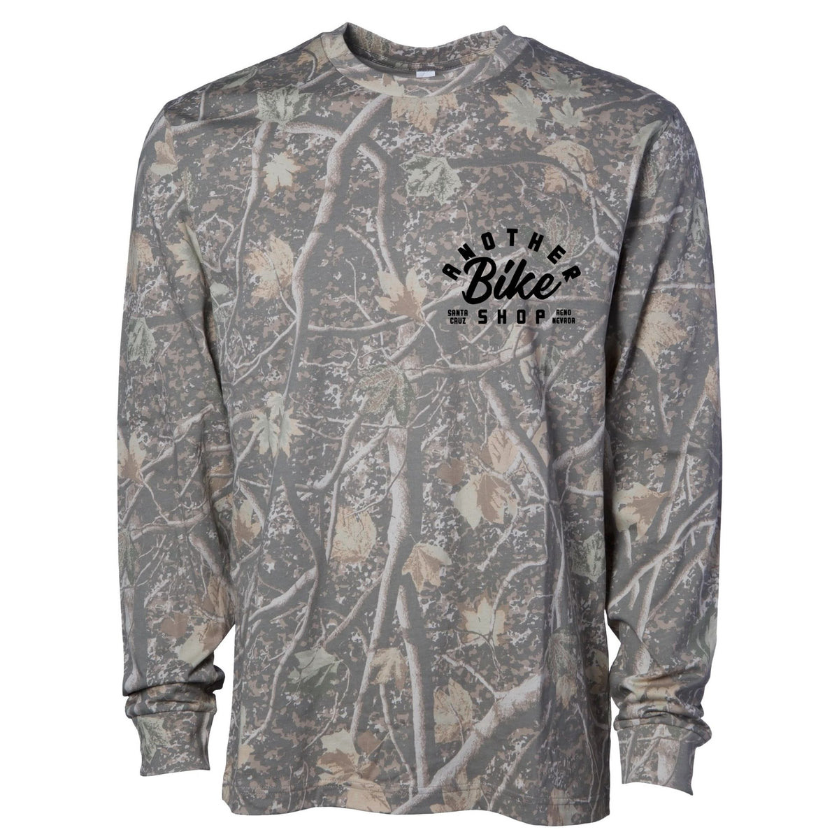 ABS Badge LS Tee in Deadwood - front view with modern ABS logo