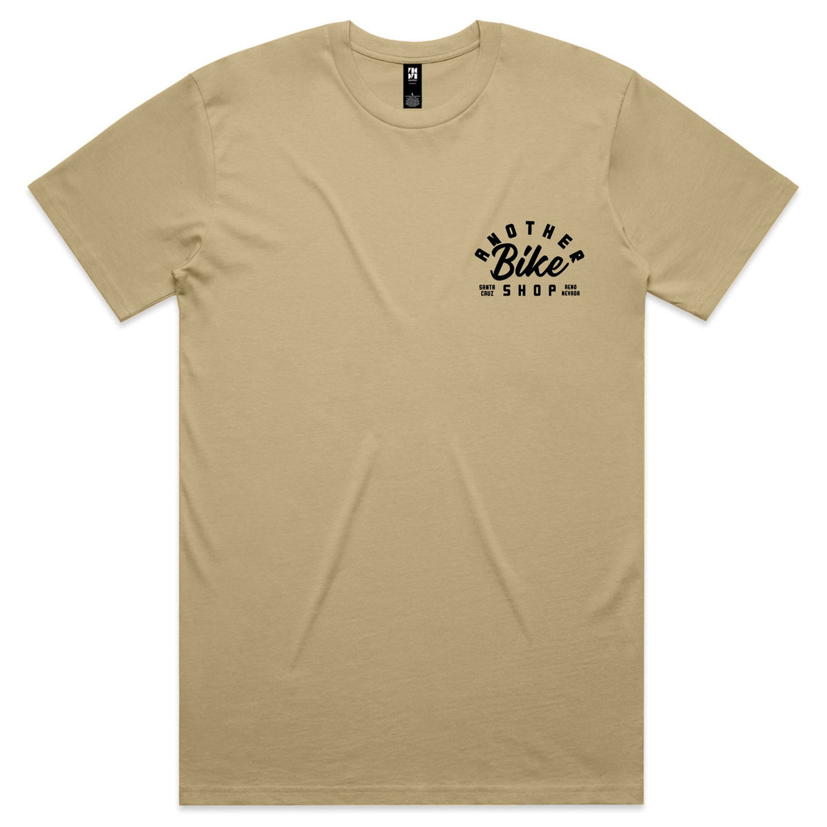 ABS Badge SS Tee in Khaki - front view with modern ABS logo