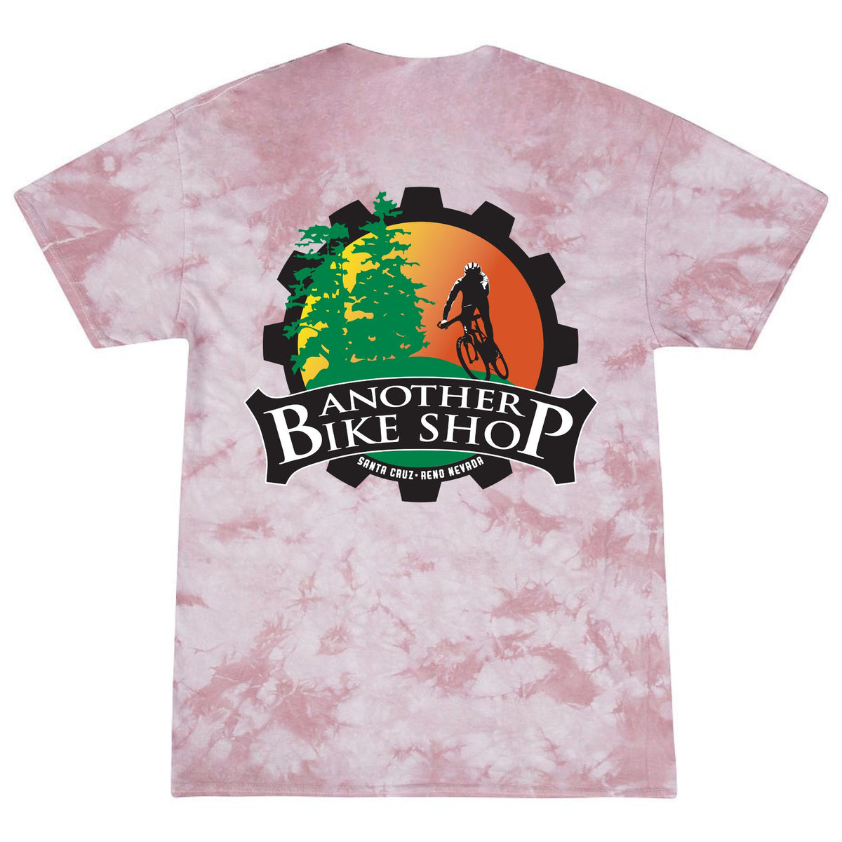 ABS Vintage Tie Dye SS Tee in Crystal Posey - back view featuring 1990-2000 ABS heritage logo