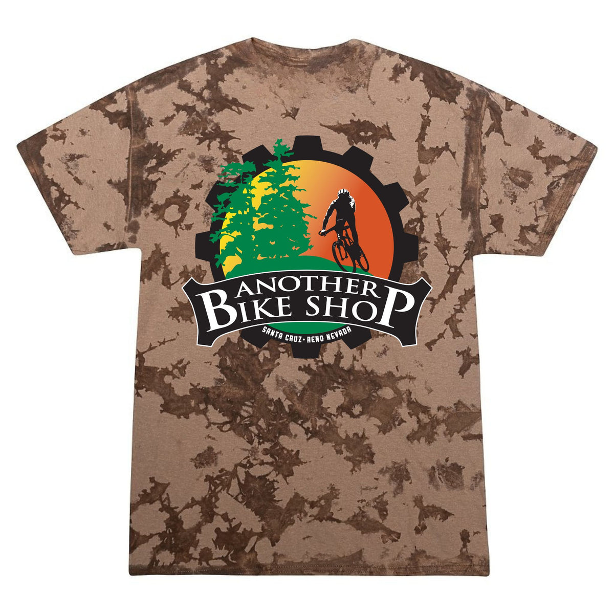 ABS Vintage Tie Dye SS Tee in Iced Brown - back view featuring 1990-2000 ABS heritage logo