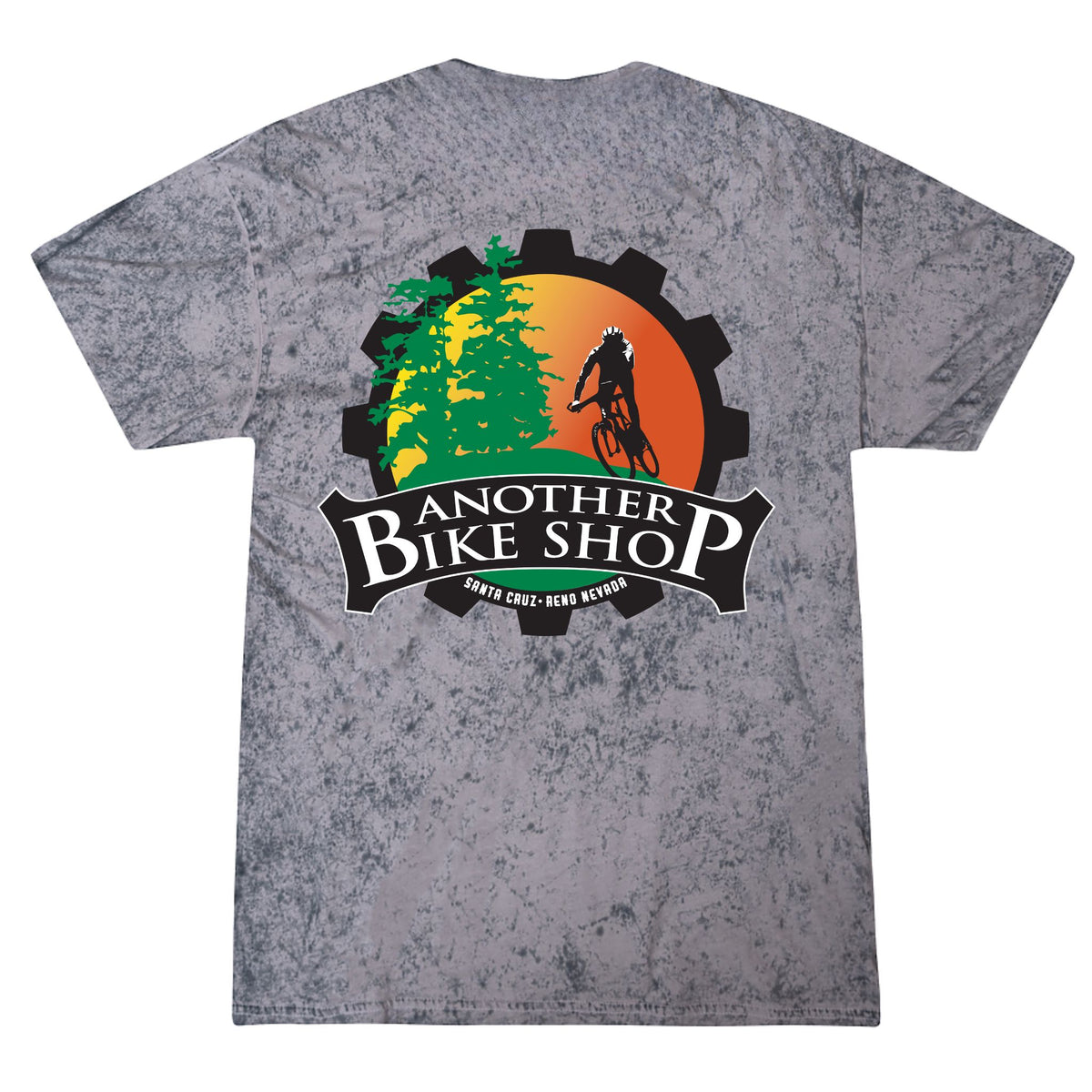 ABS Vintage Tie Dye SS Tee in Smoke - back view featuring 1990-2000 ABS heritage logo