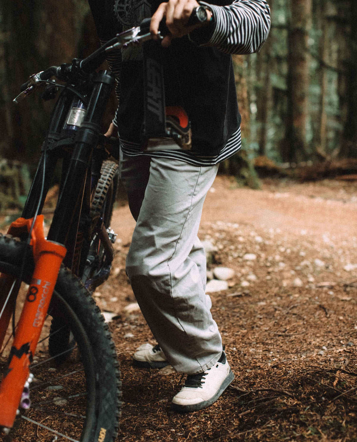 Janelle wearing Ash jeans in Squamish 