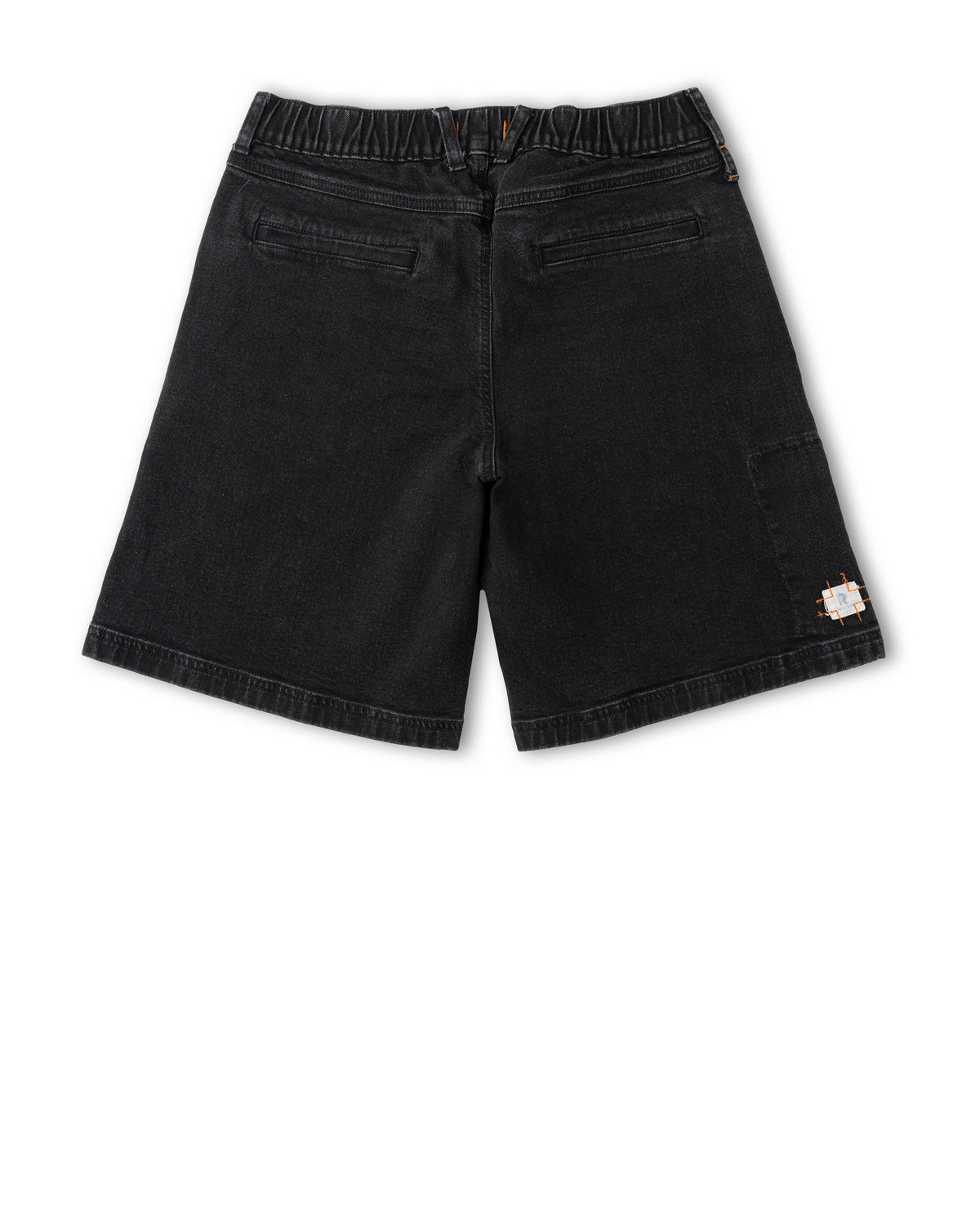 Black shorts on a white background