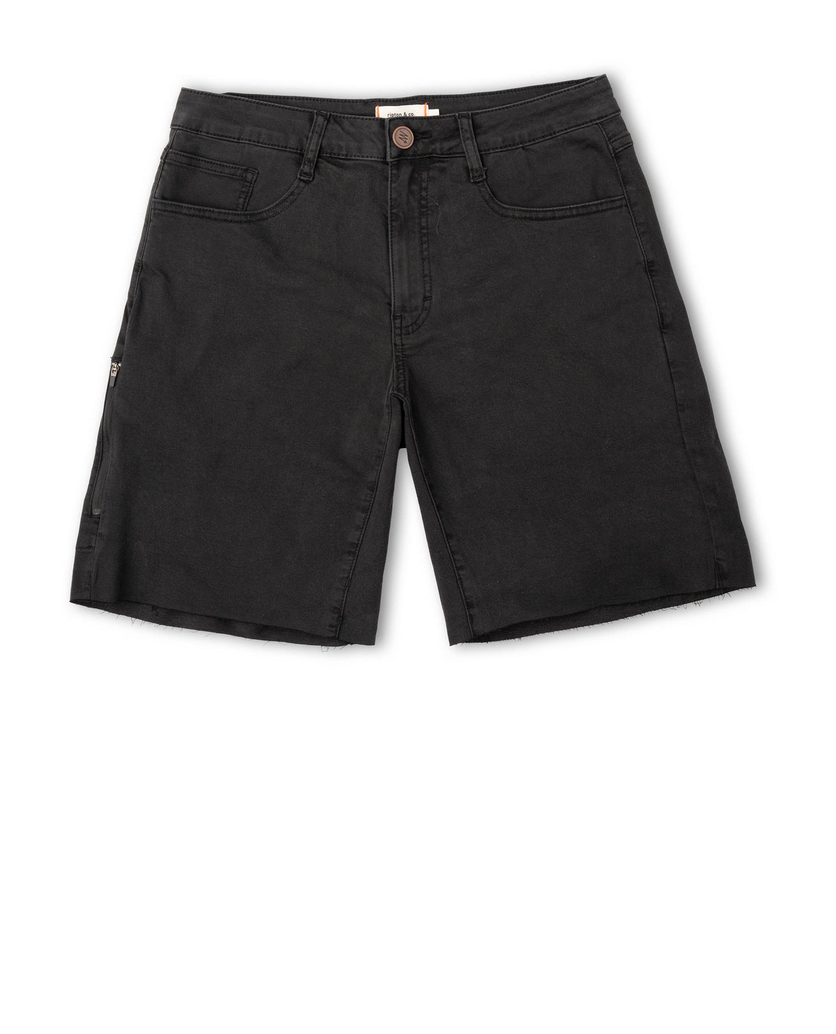 Black shorts on white background