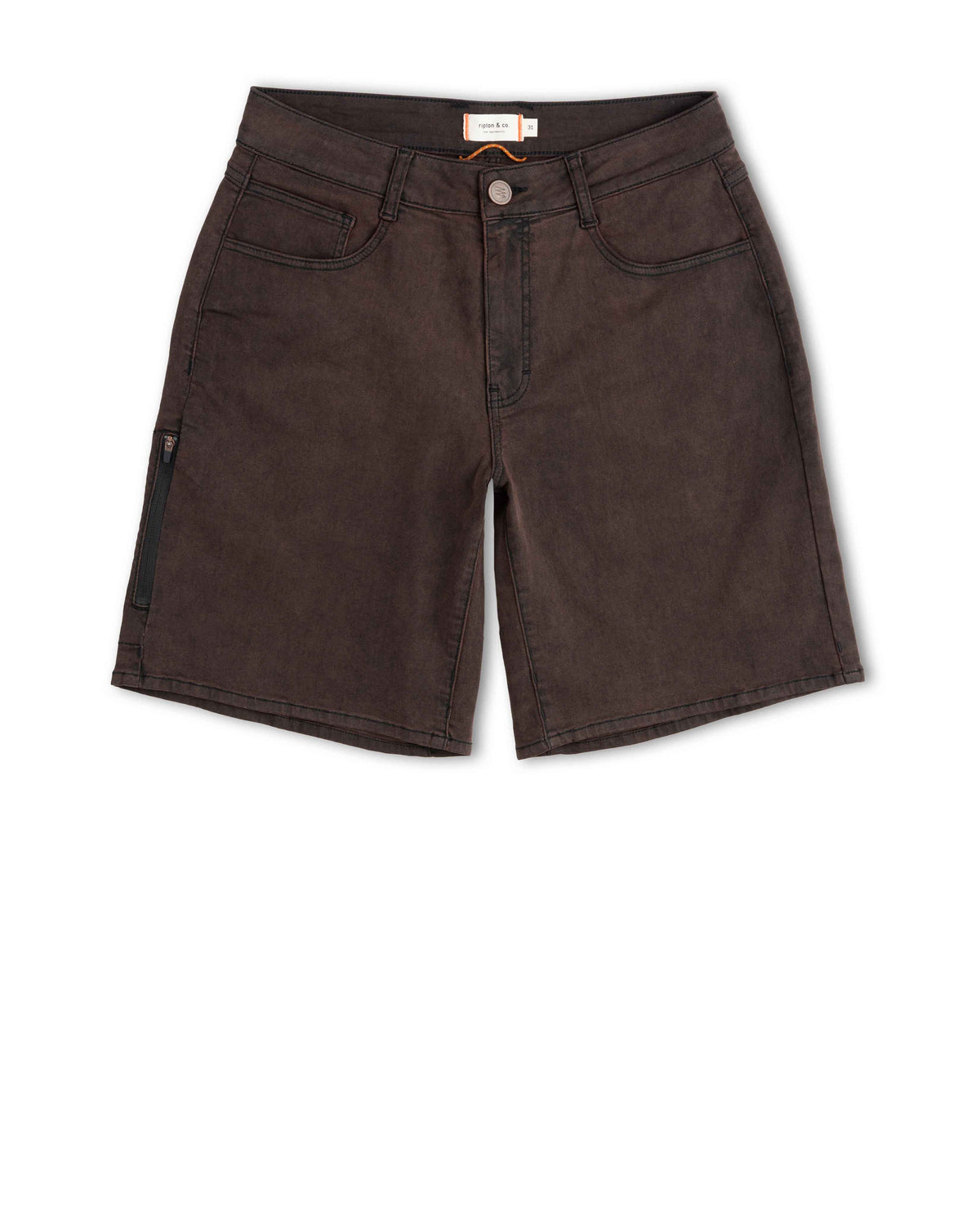 Brown shorts on a white background
