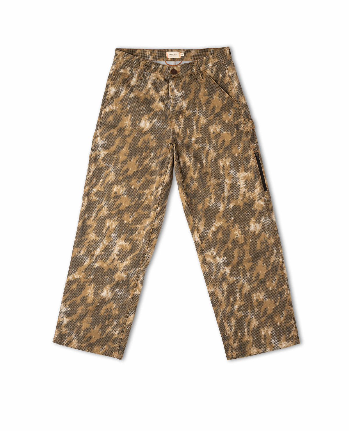 Camouflage pants on a white background