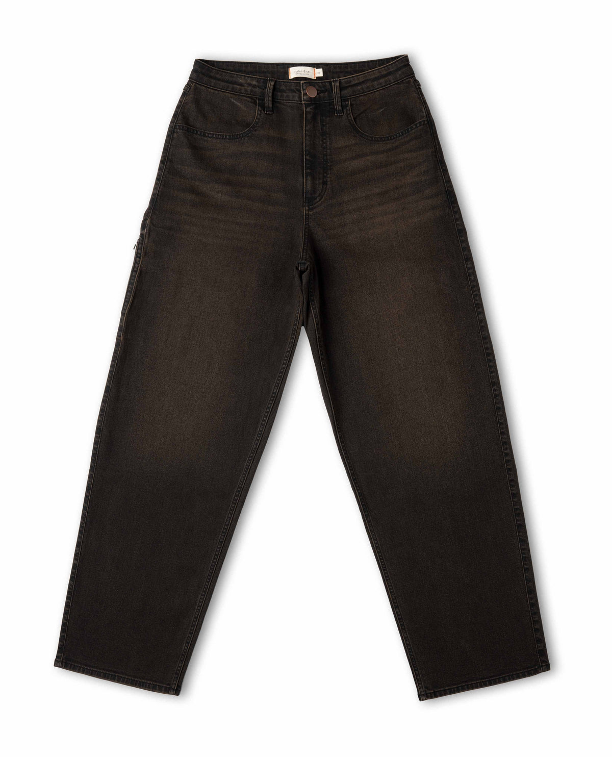 Brown jeans on a white background