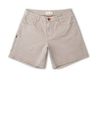 Beige shorts on a white background