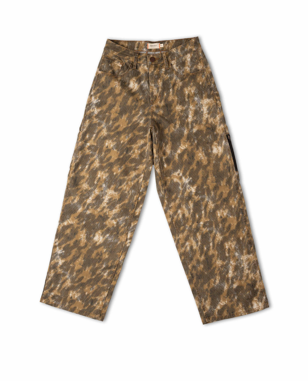 Camouflage pants on a white background