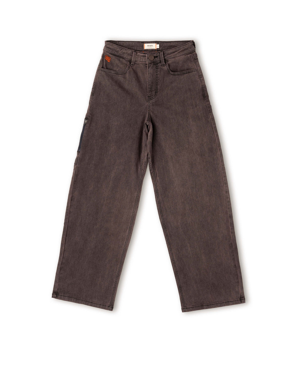 Brown jeans on a white background