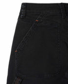 Black utility pants back pocket detail 