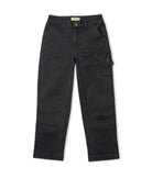 Black cargo pants on a white background
