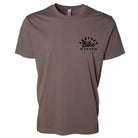 ABS Badge SS Tee in Pigment Clay - front view with modern ABS logo