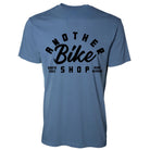 ABS Badge SS Tee in Slate Blue - back view