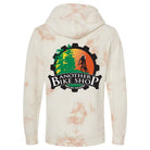 ABS Vintage Tie Dye Hoodie in Dusty Pink - back view showing tie-dye detail