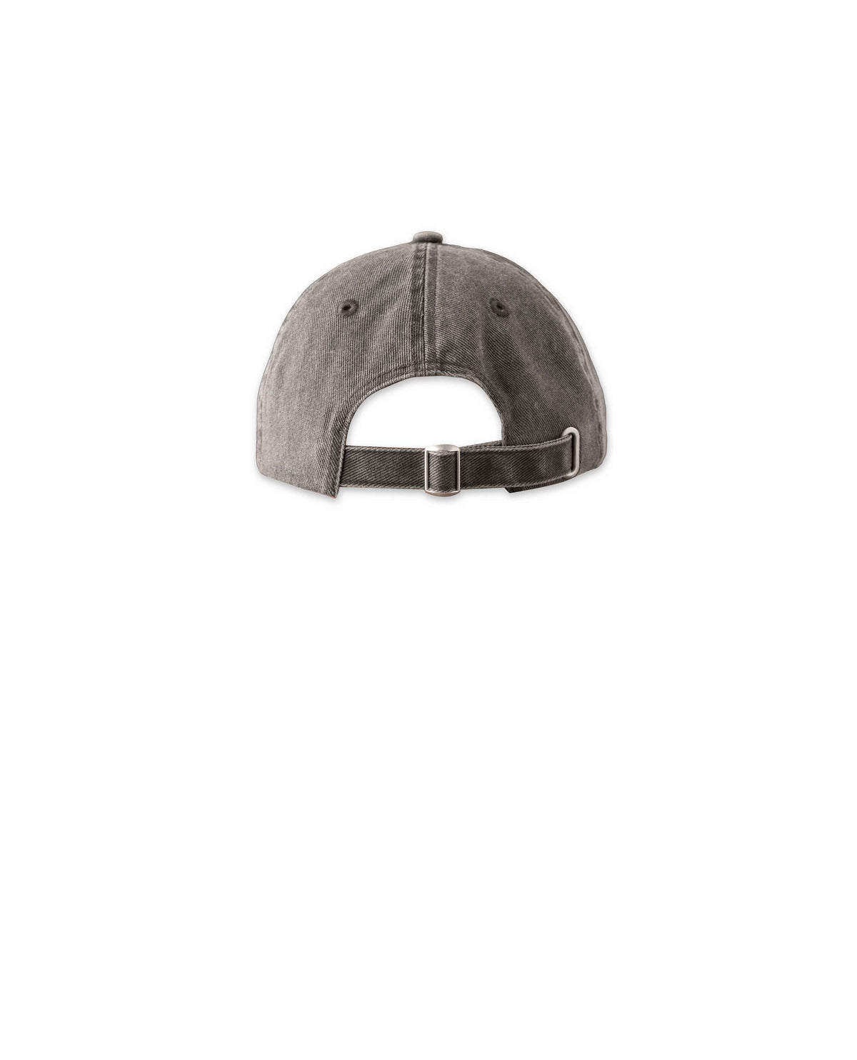 Back of grey hat on white background